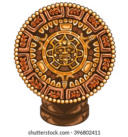 The Mayan calendar. Vector illustration.