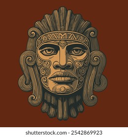 Civilización maya, Vector maya, ilustración, imperio maya