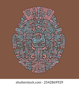 Civilización maya, Vector maya, ilustración, imperio maya