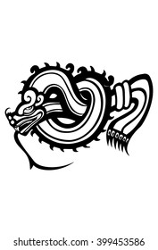 Mayan glyph, tangled up snake