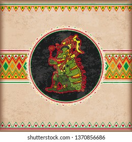 Mayan god of death Ah Puch. Eps 10 vector file.