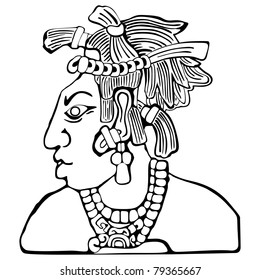 mayan icon tribal chief