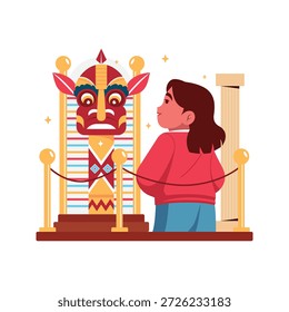 Máscara maya Ilustración vectorial de visualización EPS 10 Archivo 