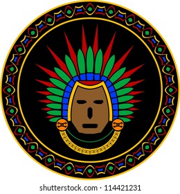 mayan mask. vector illustration