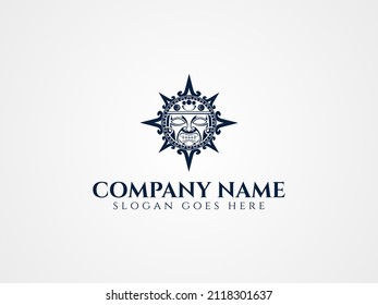 diseño del logotipo del vector del ornamento de mayan