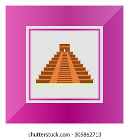 Mayan pyramid icon