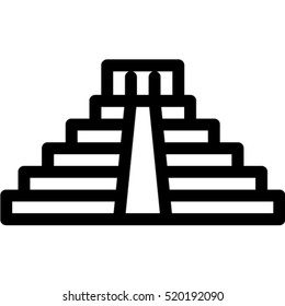 mayan pyramid icon