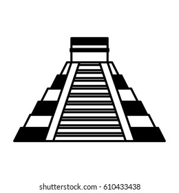 Mayan pyramid isolated icon vector illustration design