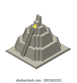Mayan Pyramid Isometric, landmark vector