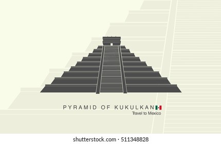 The Mayan pyramid of Kukulkan in Mexico