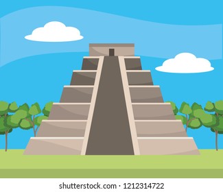Mayan pyramid monument