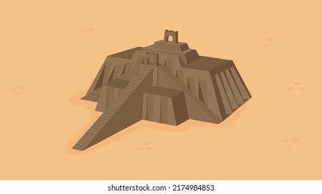 Mayan pyramids, ancient pyramids, illustration