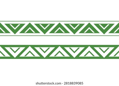 Mayan Step Pyramid Border Strip, Aztec Sawtooth Ribbon Vector
