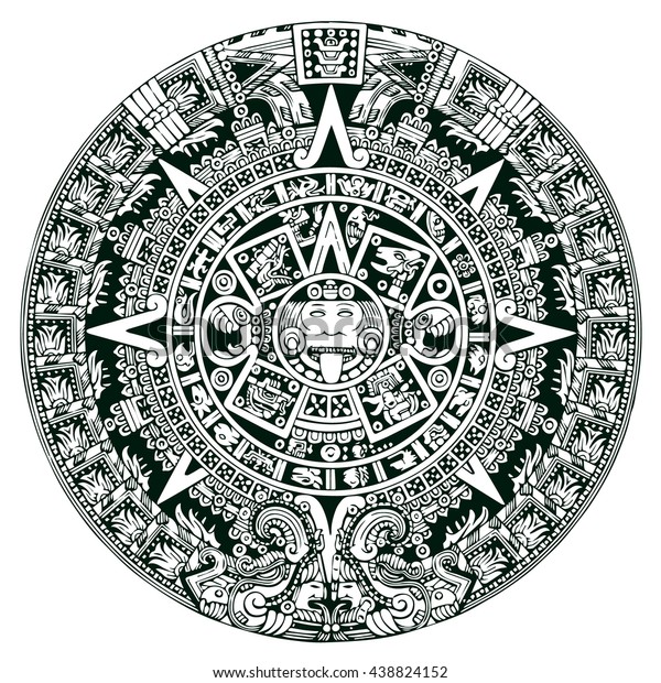 Mayan Symbols Calendar Stock Vector (Royalty Free) 438824152