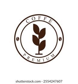 Maybe this vector icon image or logo is suitable for those of you who are looking for the front view of your company that sells coffee plant seeds or maybe your company is engaged in coffee production