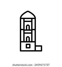 Ikone der Maycag-Kirche in der Vektorgrafik. Firmenzeichen
