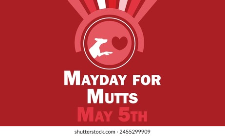 Mayday for Mutts vector banner design