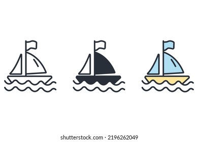 Mayflower icons  symbol vector elements for infographic web