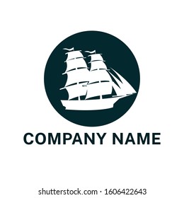 Mayflower Ship Boat Logo Vector 