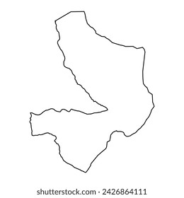 Mayo Kebbi Est Region map, administrative division of Chad. Vector illustration.