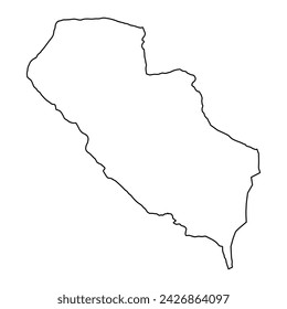 Mayo Kebbi Ouest Region map, administrative division of Chad. Vector illustration.