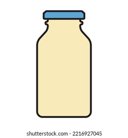 Icono vector Mayo.Icono vector color aislado en la mayonesa de fondo blanco.