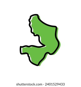 Mayo-Kebbi Est region of Chad vector map illustration.