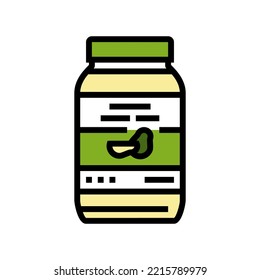mayonnaise avocado color icon vector. mayonnaise avocado sign. isolated symbol illustration