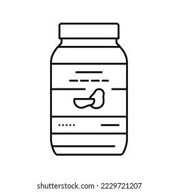 mayonnaise avocado line icon vector. mayonnaise avocado sign. isolated contour symbol black illustration