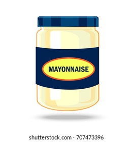 Mayonnaise bottle isolated on white background,Vector illustration