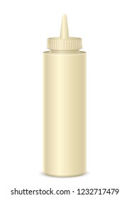 Mayonnaise bottle on a white background. Vector illustration.