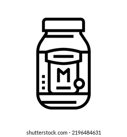 mayonnaise bottle sauce food line icon vector. mayonnaise bottle sauce food sign. isolated contour symbol black illustration