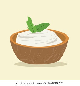 Mayonnaise in a Bowl Vector