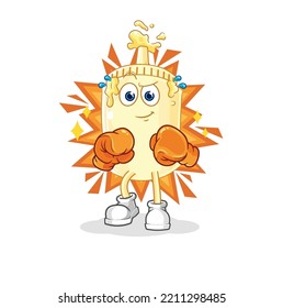 the mayonnaise boxer character. cartoon mascot vector