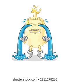 la ilustración de la mayonesa llorando. vector de caracteres