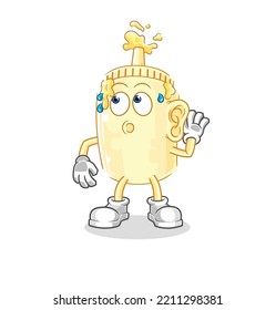 the mayonnaise eavesdropping vector. cartoon character