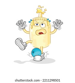 the mayonnaise hiten by bowling cartoon. cartoon mascot vector