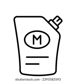 Mayonnaise icon isolate white background vector stock illustration.