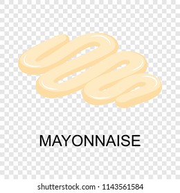 Mayonnaise icon. Isometric of mayonnaise vector icon for on transparent background