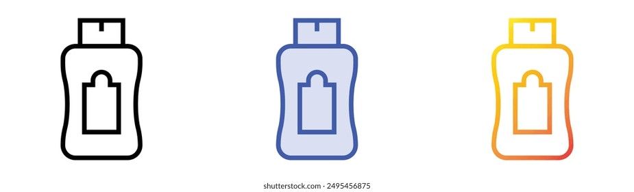 mayonnaise icon. Linear, Blue Fill and Gradient Style Design Isolated On White Background