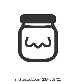 Mayonnaise Icon on White Background - Simple Vector Illustration