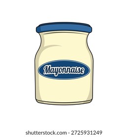 Mayonesa en un frasco. Diseño de Vector
