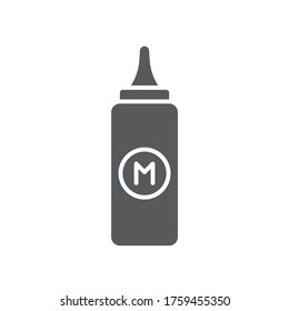 Mayonnaise jar vector icon symbol isolated on white background