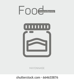 Mayonnaise line icon