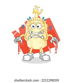 the mayonnaise monster vector. cartoon character