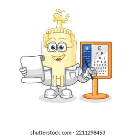 the mayonnaise oculist cartoon. cartoon mascot vector