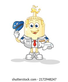 the mayonnaise pilot mascot. cartoon vector