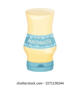 Mayonnaise in Plastic Bottle With Label Vector Element