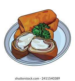 mayonnaise rissoles vector illustration, suitable for sticker and graphic design element