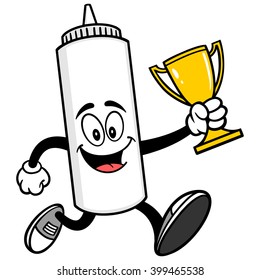 Mayonnaise Running with a Trophy